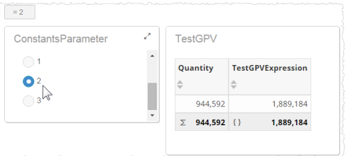 Constants Parameter example