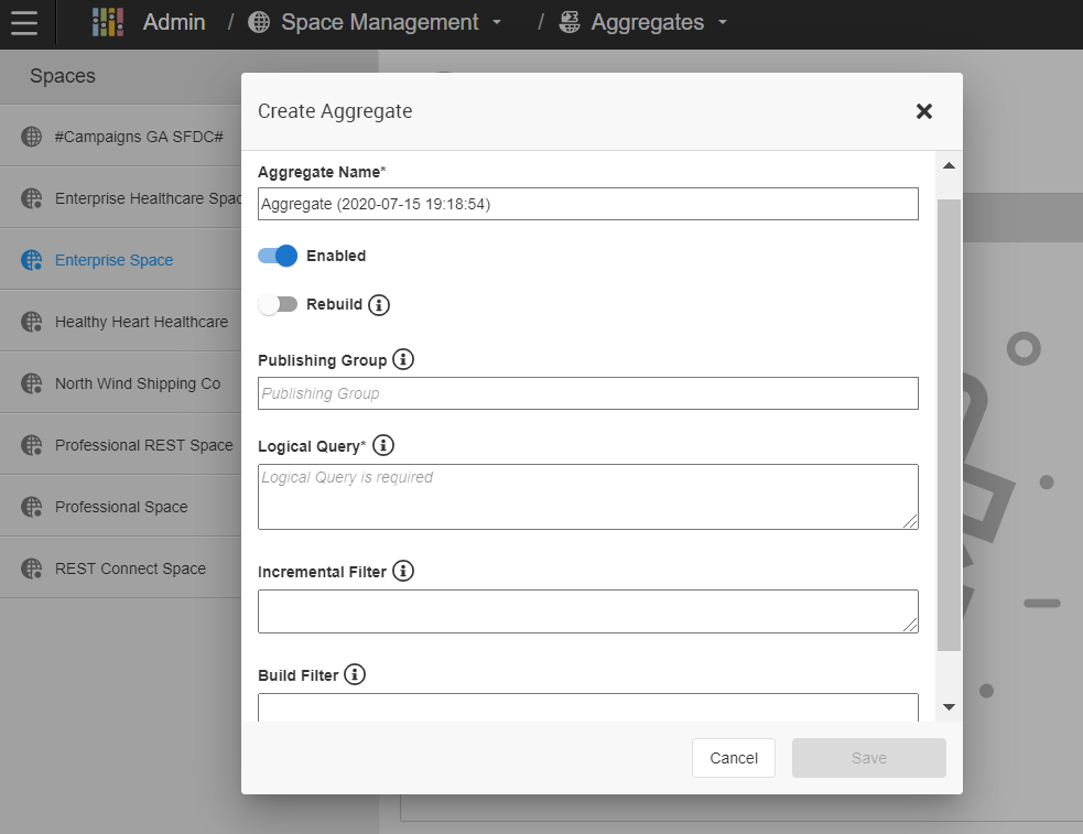 create Aggregate