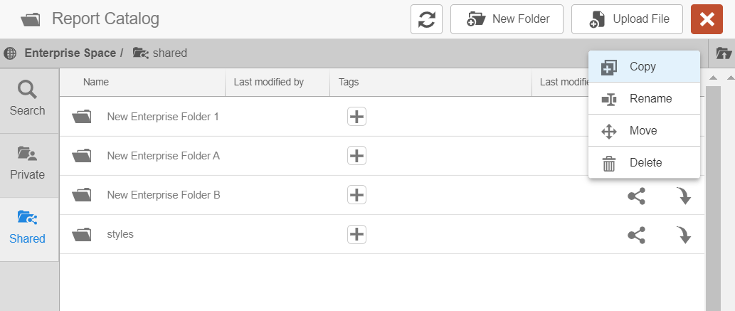 Report catalog