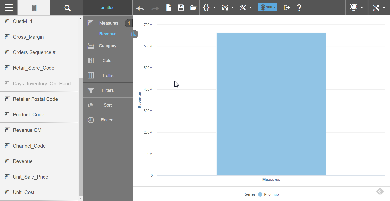 chart builder graph in visualizer