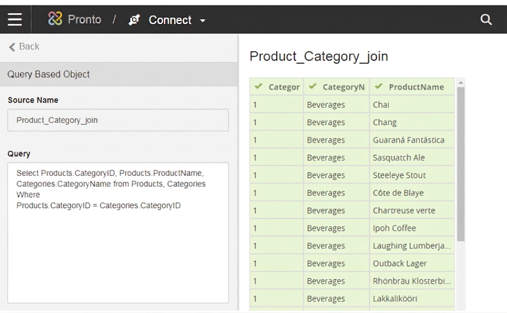 Query based object table