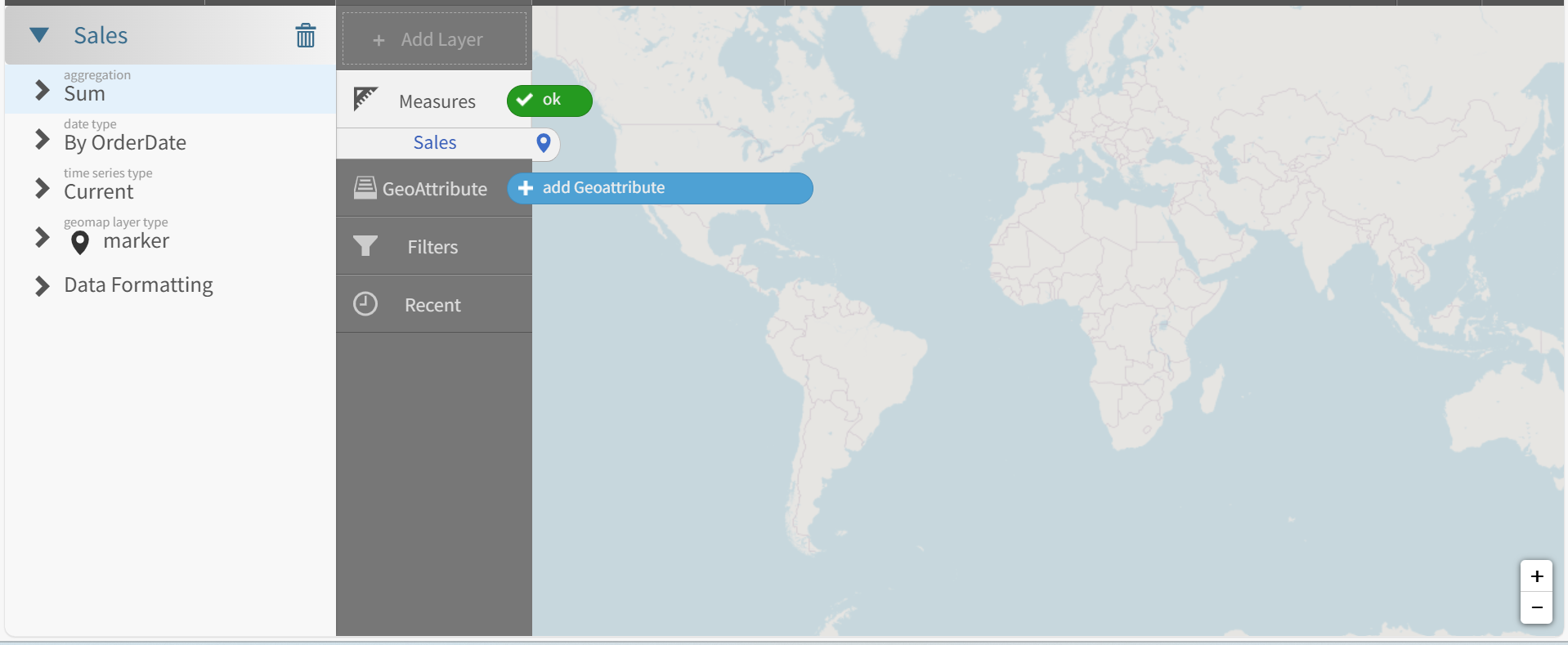 set the Geomap Layer Type for the Sales measure