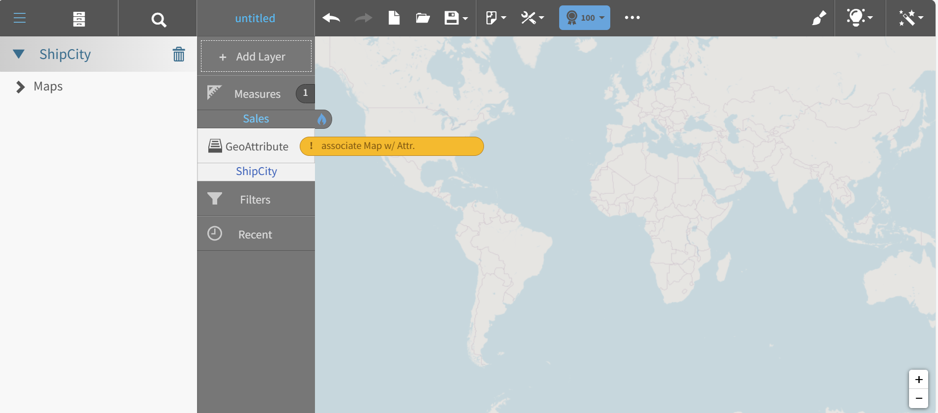 associate a map with the attribute