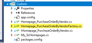 Homepage Purchase Order by Vendor Factory