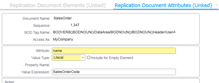 Replication Document Attributes