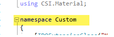 Namespace Custom