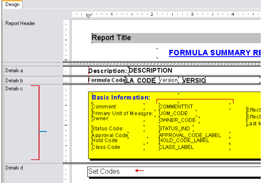 Crystal Reports template