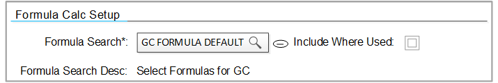 Formula Calc Setup