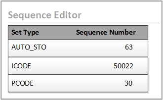 Changing the Sequence Number