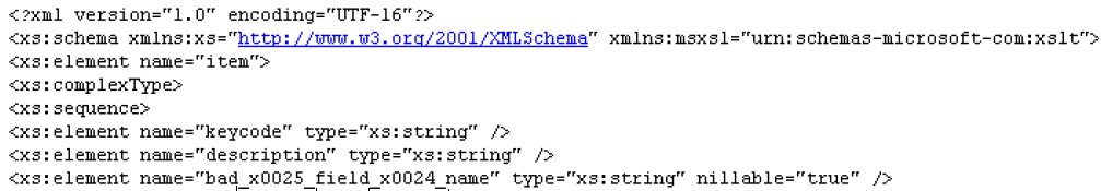 Invalid XMl characters