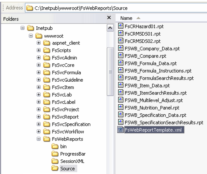 FsWebReportsTemplate XML