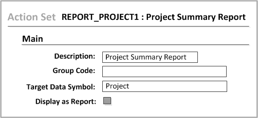 Reports Action Set Web