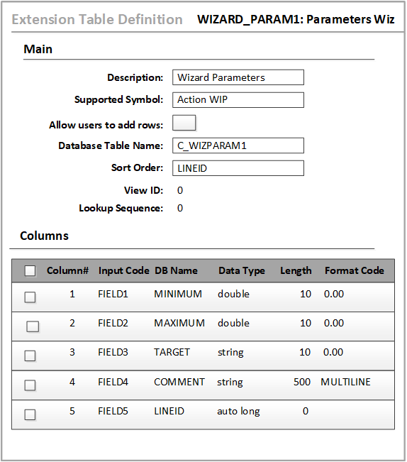 Custom Table Derived Fields Column