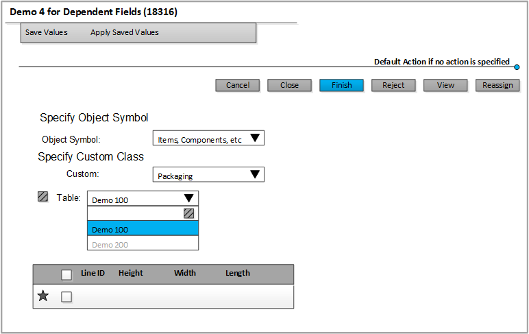 Wizard Selected Dependent Field Packaging