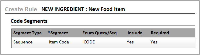 Setting up create rule for the Sequence Editor