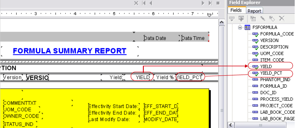 Configuring the report