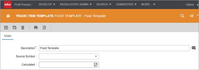 Source Symbol and Equation in Trade Item Template