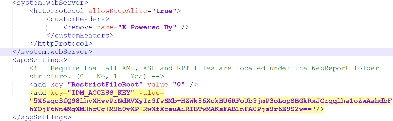 idm key web config