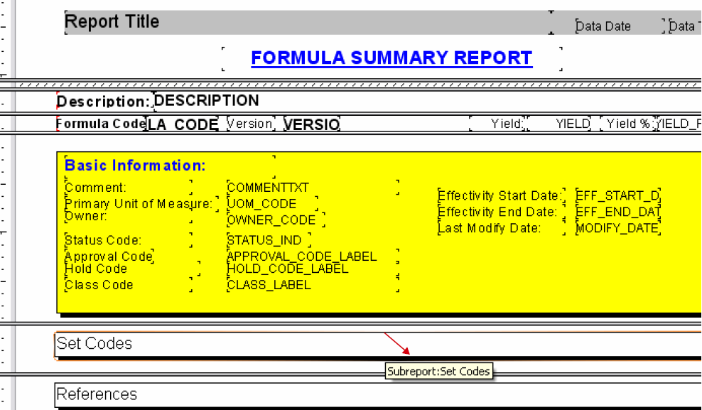 Adding sub-reports