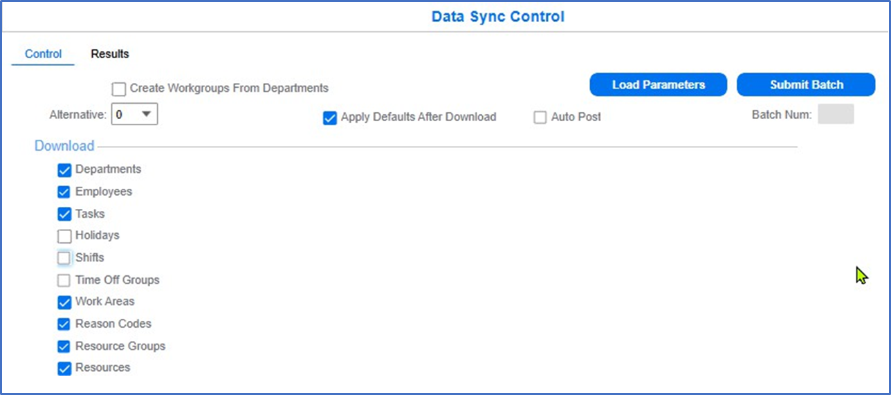 Data Sync Control