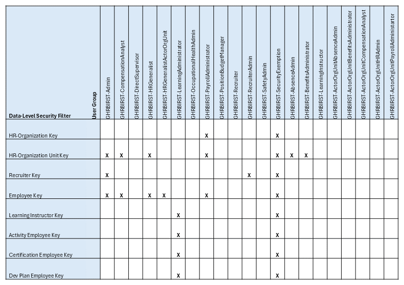 Data-level security filters