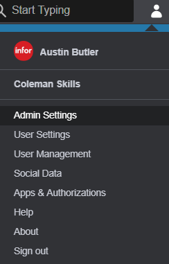 Admin Settings