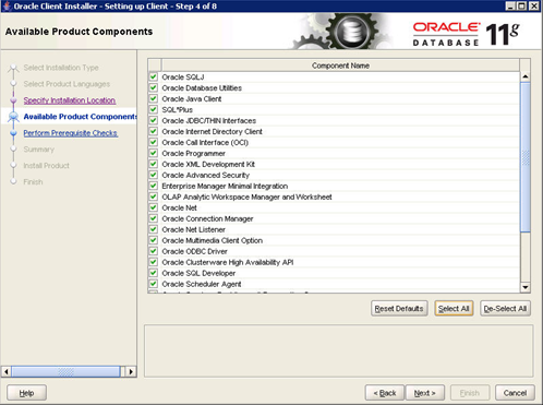 Available Product Components