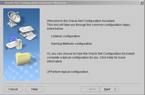 Oracle Net Configuration Assitant:Welcome