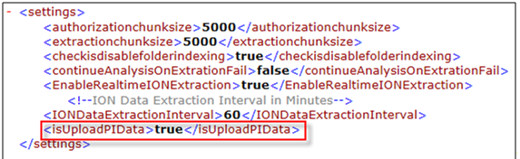 settings in ExtractionSettings.xml