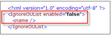 IgnoreOUList enabled in OUDetails.xml