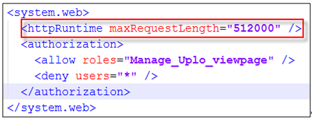 system.web in Web.config.xml