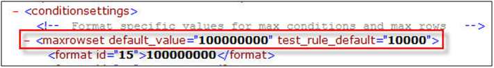 conditionsettings in GenRuleEngineConfig.xml