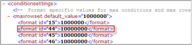 conditionsettings in GenRuleEngineConfig.xml