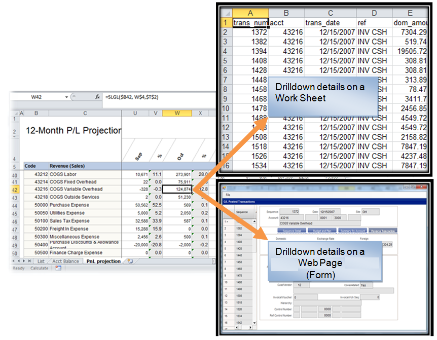 Drilldown sheet vs form example