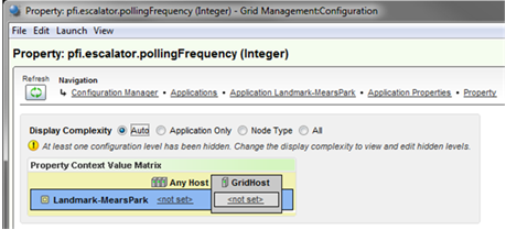 Updating a property for GridHost