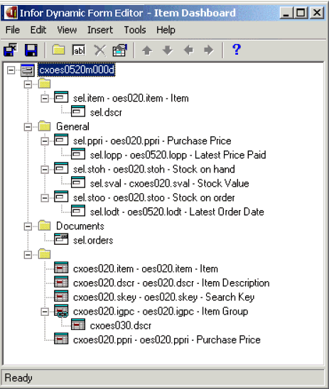 Dashboard Form Editor