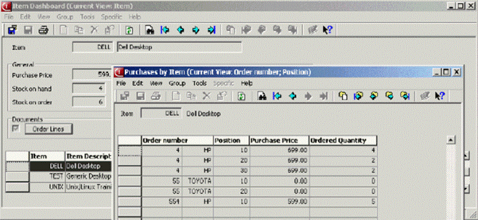 Dashboard with Detail Session