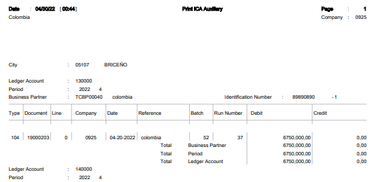 print ICA auxiliary