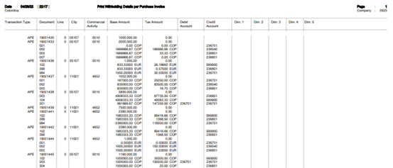 print withholding details per purchase invoice