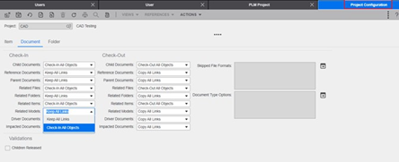 Project Configuration LN doc window