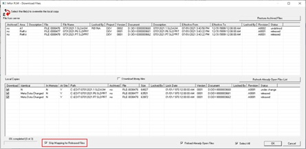 Skip Mapping for Released Files