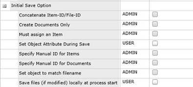 Initial Save Option