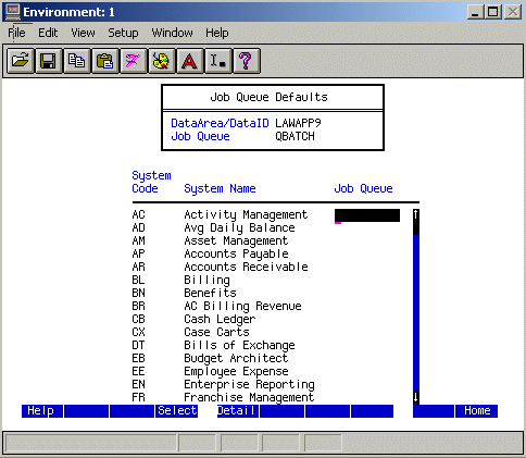 Form clip: The Job Queue Defaults
