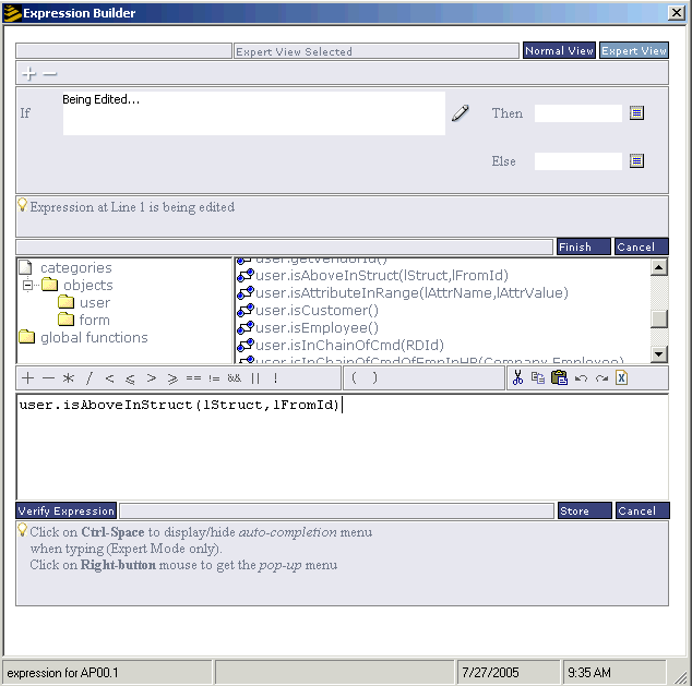 Screen clip: user.isAboveInStruct function
