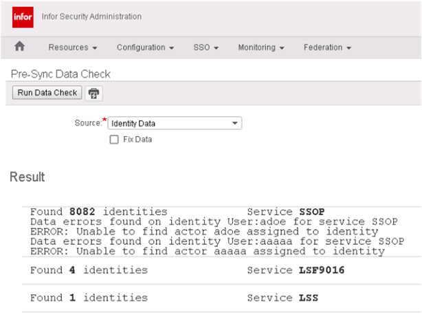 Error message that displays on screen when an Identity does is not attached to an Actor record (ISS)