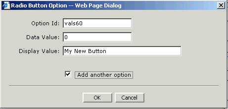 Form clip: Radio button properties