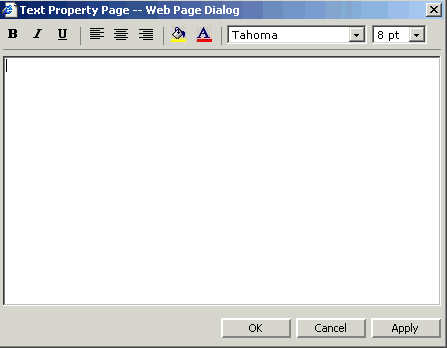 Form clip: Text Property Page Dialog box