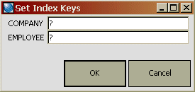 Creating an index criteria for a database query