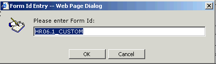 Form clip: Form ID dialog box