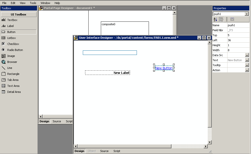 Form clip: Multiple window environment